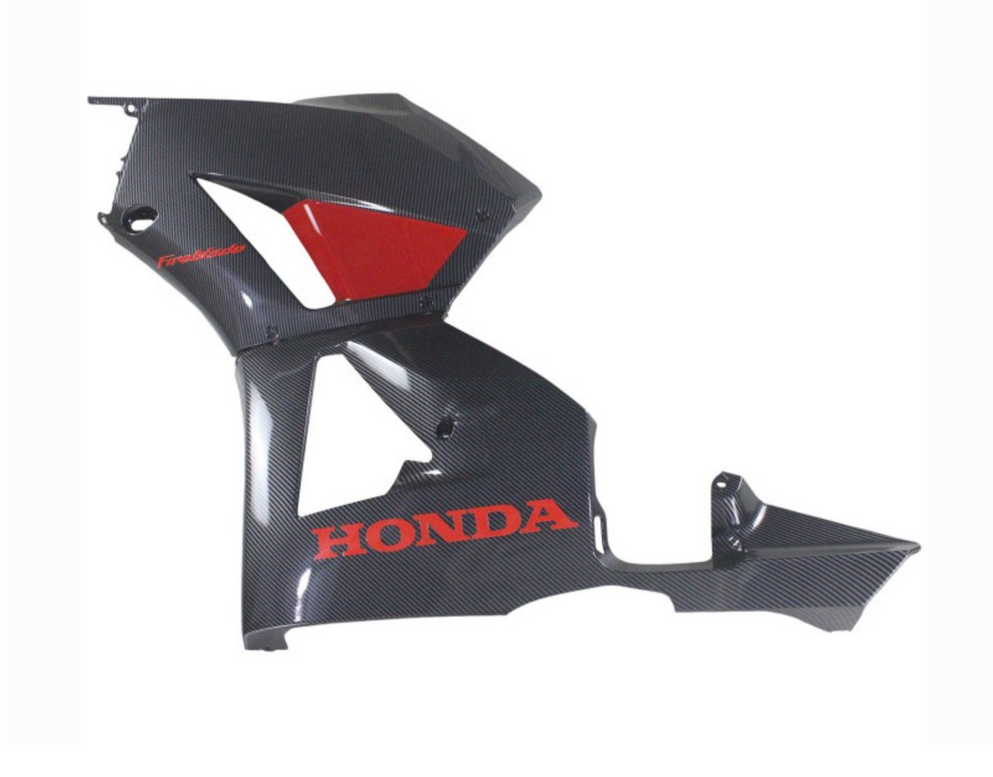2013-2023 Honda CBR600RR Motorcycle Fairings - Black Carbon Fiber Style Red
