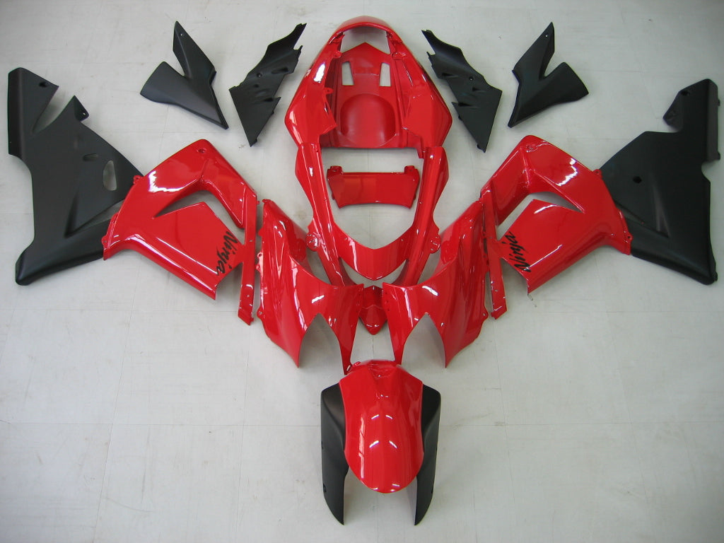 2004-2005 Fairings Kawasaki ZX10R Red and Black Ninja  Generic