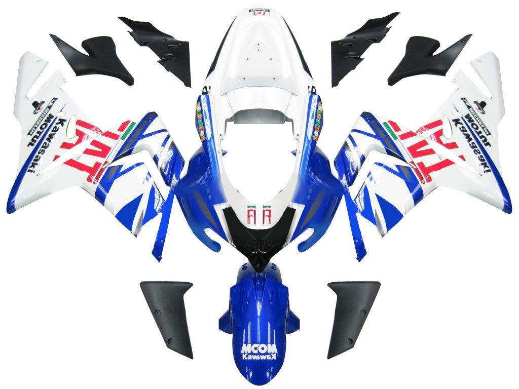 2004-2005 Fairings Kawasaki ZX 10R Blue White FIAT  Generic