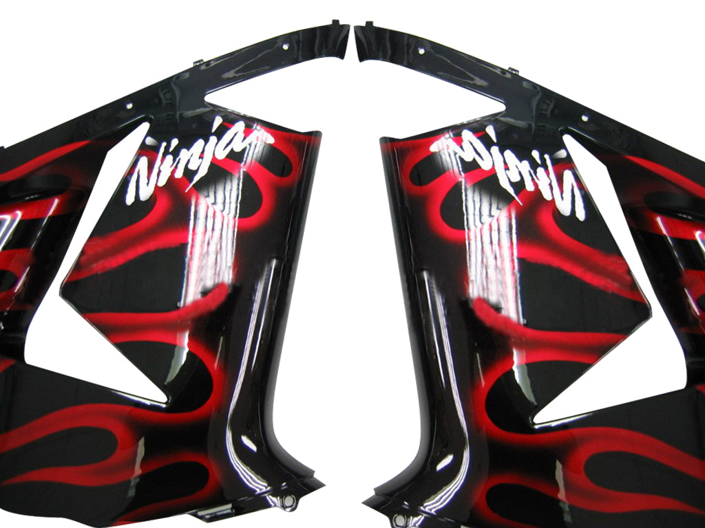 2004-2005 Fairing Kawasaki ZX 10R Black & Red Flame Ninja  Generic