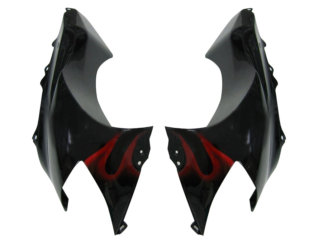 2004-2005 Fairing Kawasaki ZX 10R Black & Red Flame Ninja  Generic