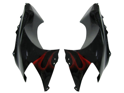 2004-2005 Fairing Kawasaki ZX 10R Black & Red Flame Ninja  Generic