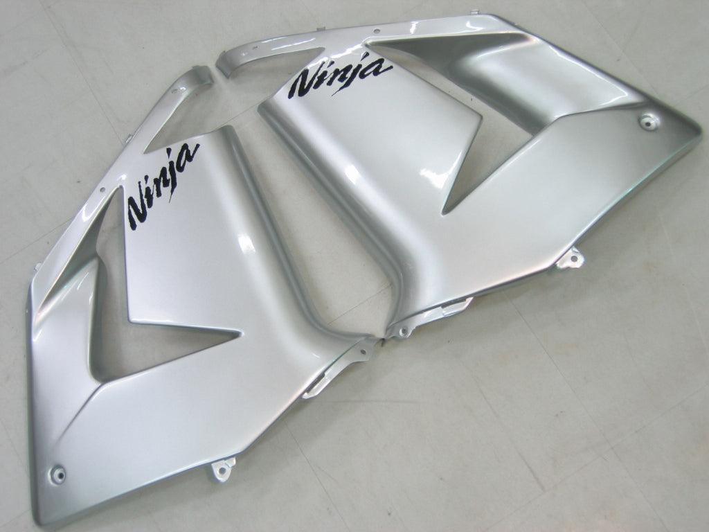 2004-2005 Fairings Kawasaki ZX 10R Silver Black Ninja  Generic