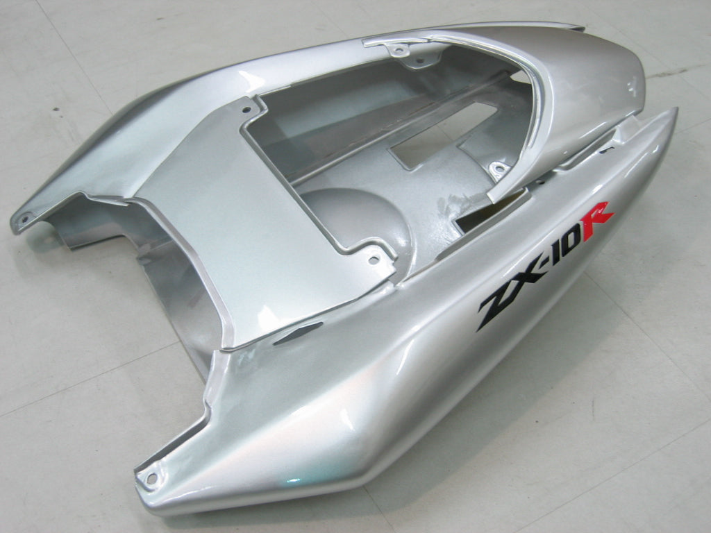2004-2005 Fairings Kawasaki ZX 10R Silver Black Ninja  Generic