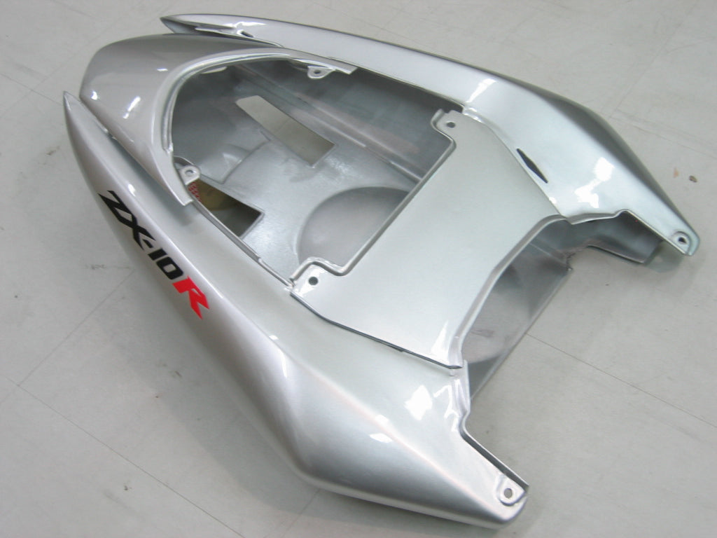 2004-2005 Fairings Kawasaki ZX 10R Silver Black Ninja  Generic