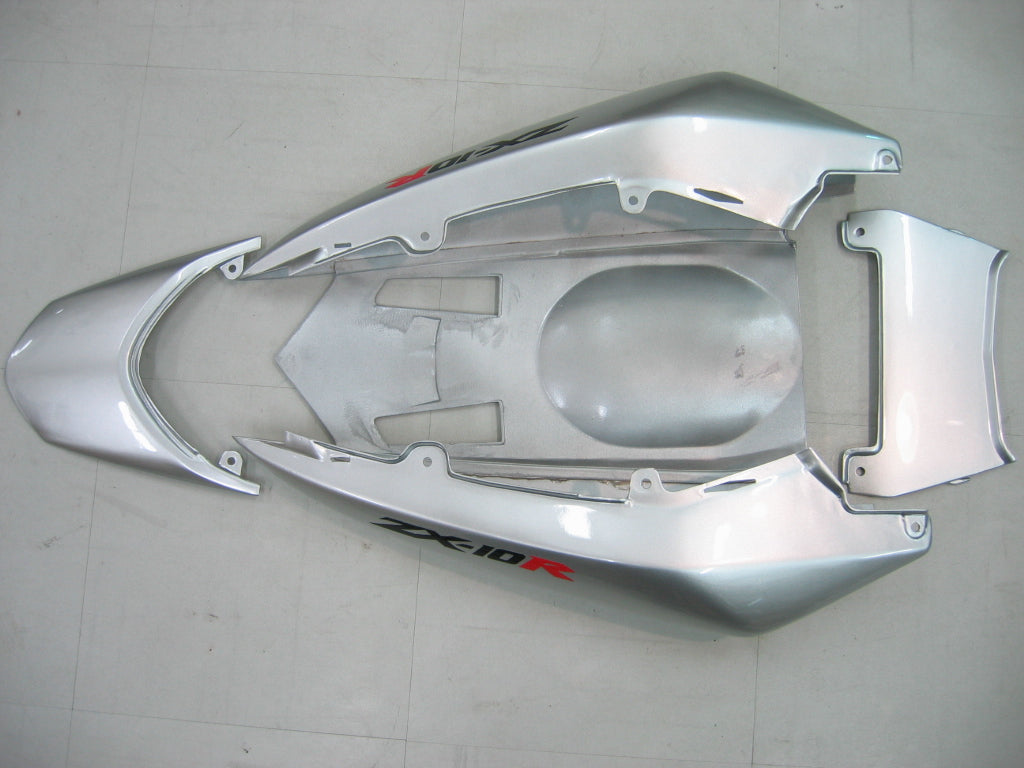 2004-2005 Fairings Kawasaki ZX 10R Silver Black Ninja  Generic