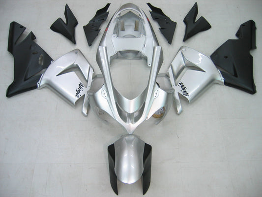 2004-2005 Fairings Kawasaki ZX 10R Silver Black Ninja  Generic