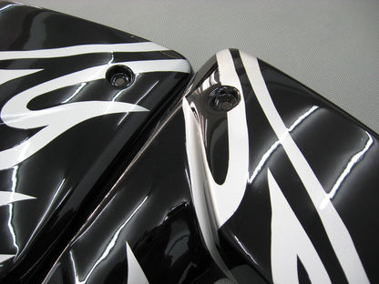 2004-2005 Fairings Kawasaki ZX 10R Black & Silver Flame Ninja  Generic
