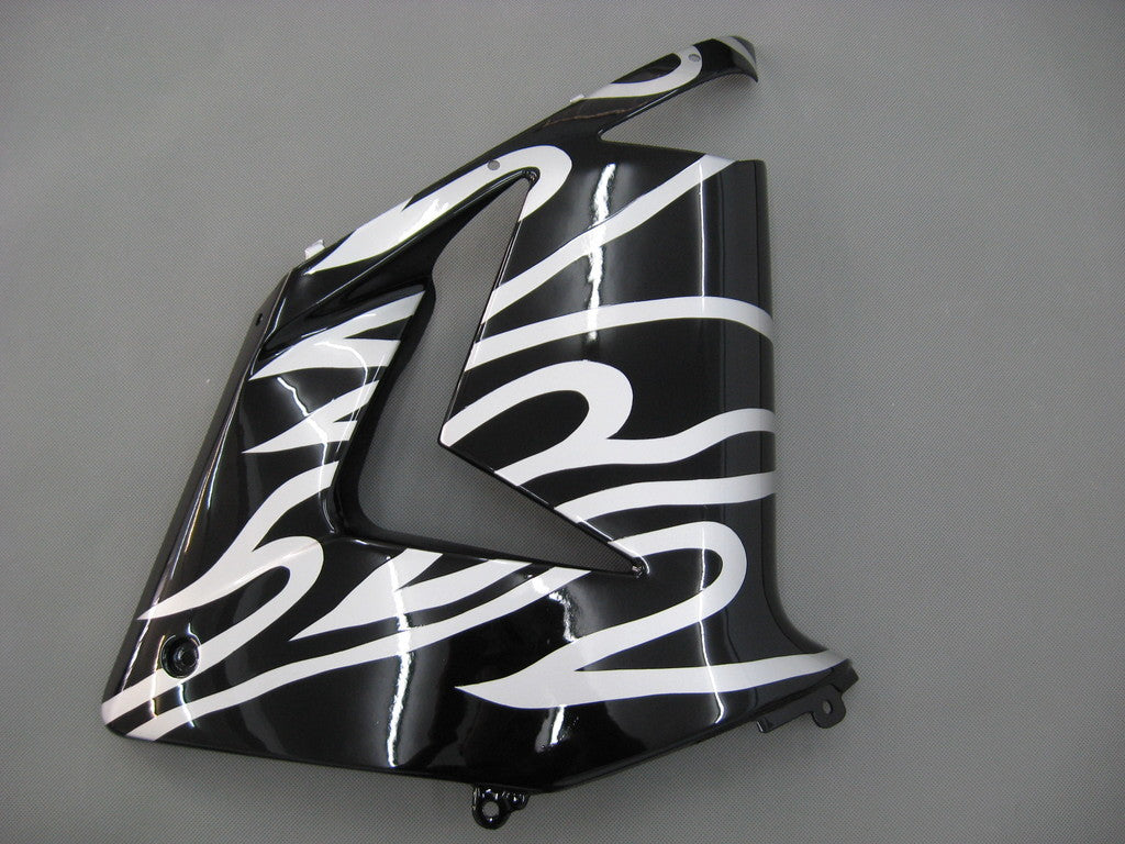 2004-2005 Fairings Kawasaki ZX 10R Black & Silver Flame Ninja  Generic