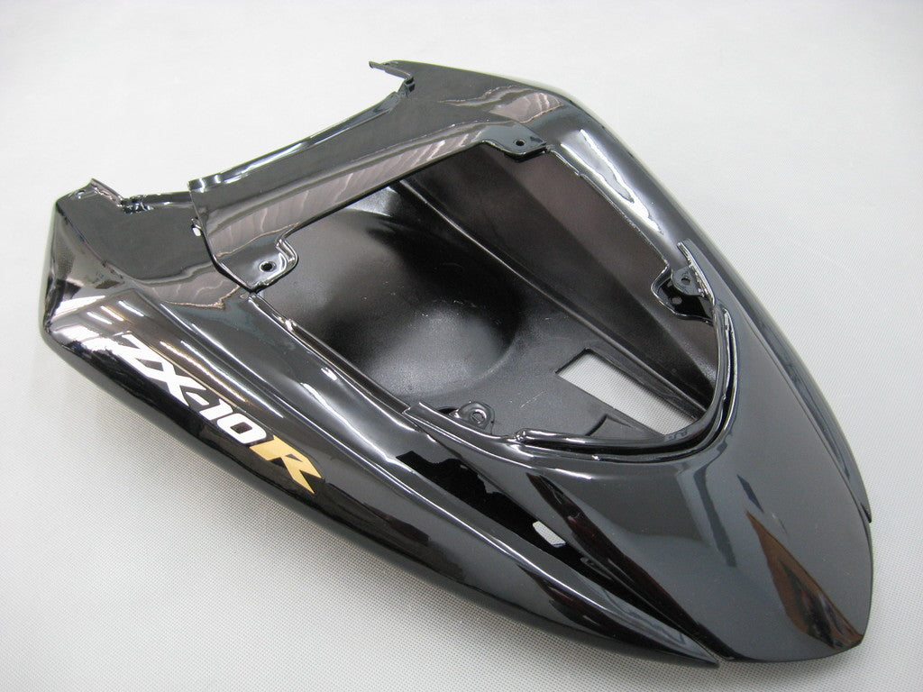 2004-2005 Fairings Kawasaki ZX 10R Black & Silver Flame Ninja  Generic
