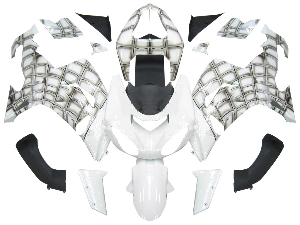 2006-2007 Fairings Kawasaki ZX 10R White Spiderman  Generic
