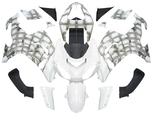 2006-2007 Fairings Kawasaki ZX 10R White Spiderman  Generic