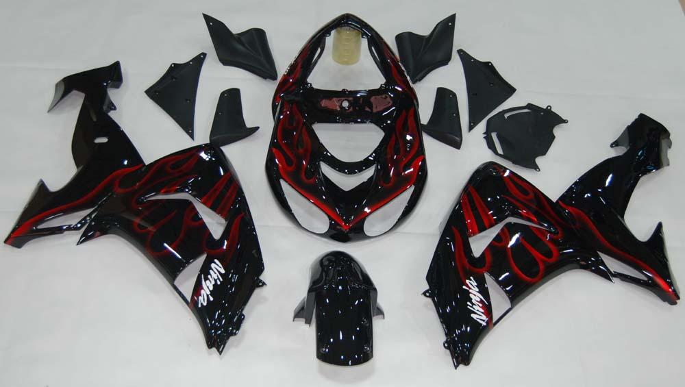 2006-2007 Ninja ZX10R Bodywork Fairing ABS Injection Molded Plastics Set 17 Color Generic