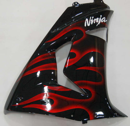 2006-2007 Fairings Kawasaki ZX 10R Black & Red Flame Ninja  Generic