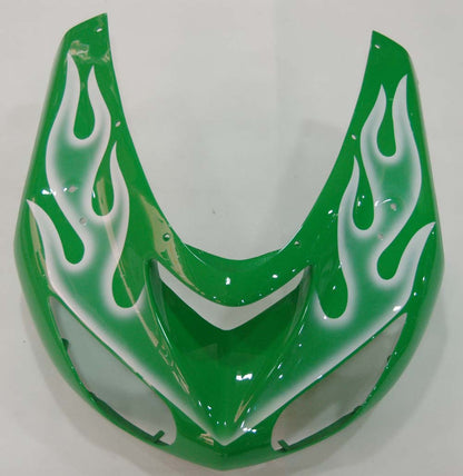 2006-2007 Fairings Kawasaki ZX 10R Green & White Flame Ninja  Generic