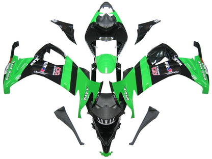 2008-2010 Fairings Kawasaki ZX10R Green Black ZX10R  Generic