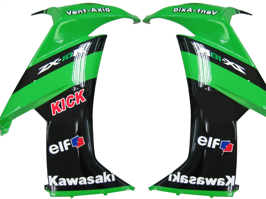 2008-2010 Fairings Kawasaki ZX10R Green Black ZX10R  Generic