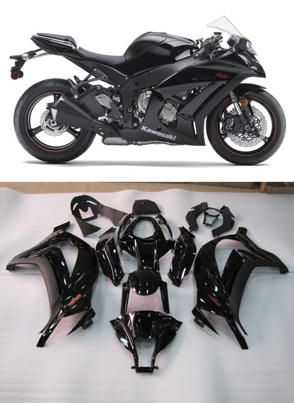 2011-2016 Fairings Plastics Kawasaki ZX10R Ninja Black  Generic