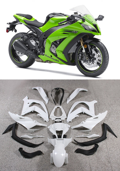 2011-2015 Fairings Plastics Kawasaki ZX10R Ninja Green Generic