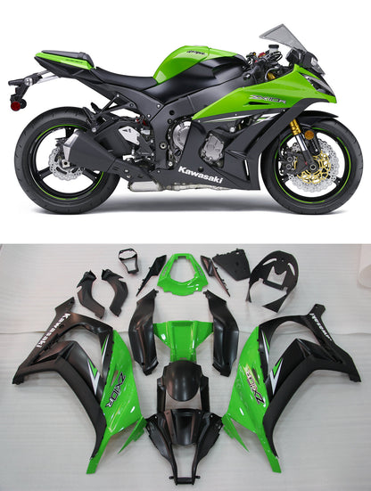 2011-2015 Fairings Plastics Kawasaki ZX10R Ninja Green Black ZX10R  Generic