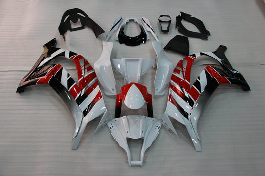 Ninja ZX10R White Red Bodywork Fairing ABS Injection Molded Plastics Set 9# Generic