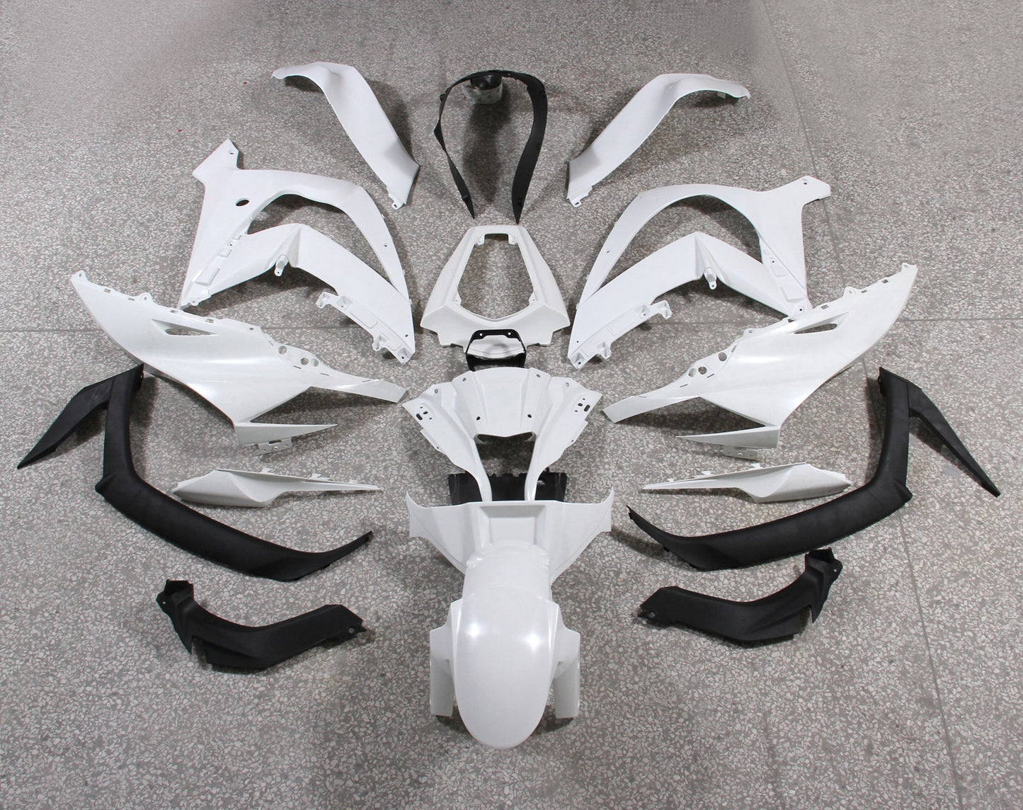 2011-2015 Fairings Plastics Kawasaki ZX10R Ninja White ZX10R  Generic