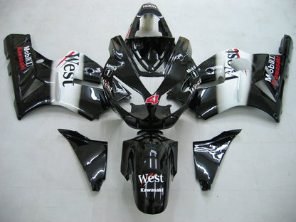 2002-2005 Fairings Kawasaki ZX12R Ninja Black White West  Generic