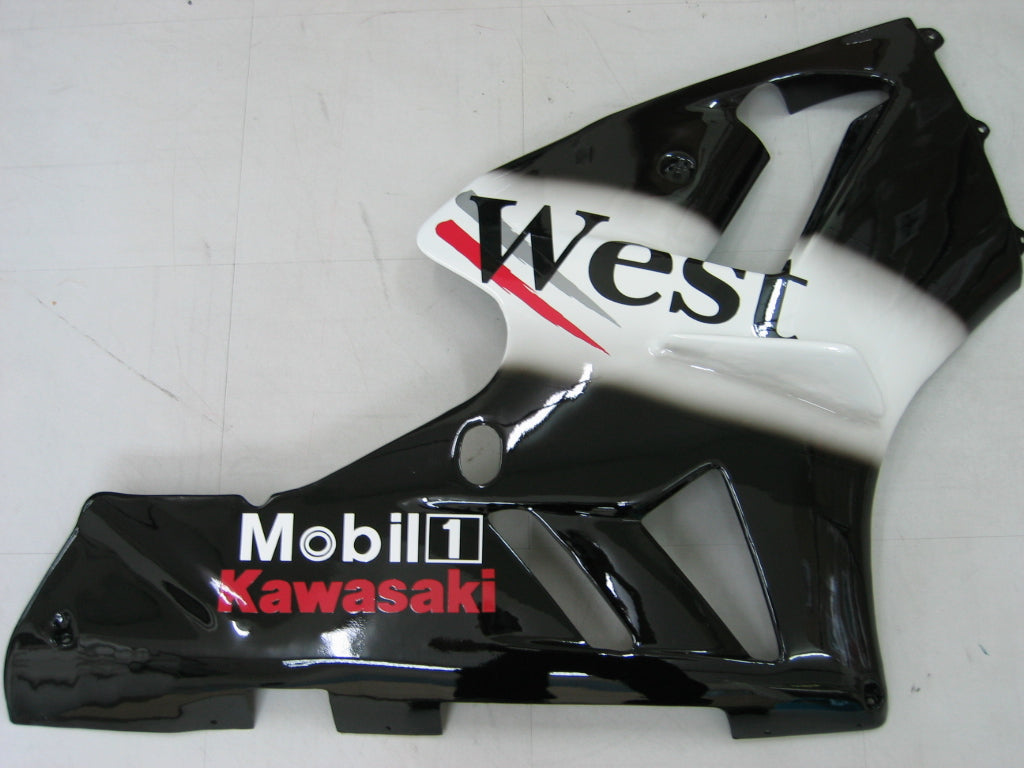 2002-2005 Fairings Kawasaki ZX12R Ninja Black White West  Generic