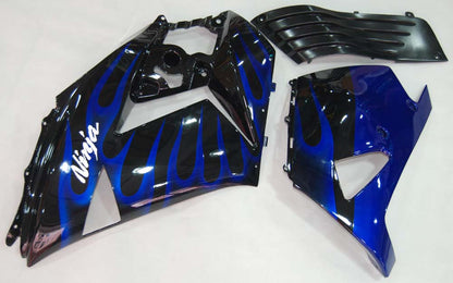 2006-2011 Fairings Kawasaki ZX14R Black & Blue Flame Ninja  Generic