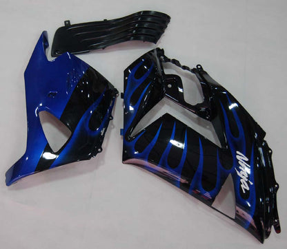2006-2011 Fairings Kawasaki ZX14R Black & Blue Flame Ninja  Generic