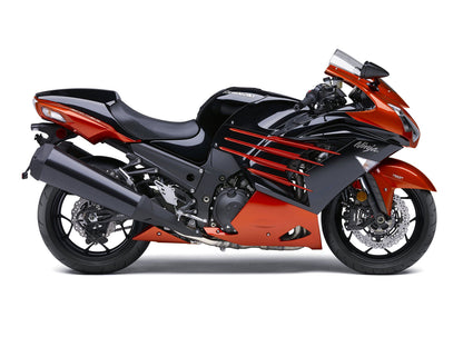 2012-2022 Fairings Plastics Kawasaki ZX14R Ninja Orange Black  Generic