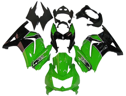 2008-2012 Fairings Kawasaki ZX250R EX250 Green Black Ninja ZX250  Generic