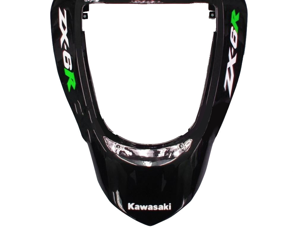 2003-2004 Fairings Kawasaki ZX6R 636 Black & Green Flame Ninja  Generic
