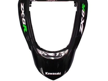 2003-2004 Fairings Kawasaki ZX6R 636 Black & Green Flame Ninja  Generic