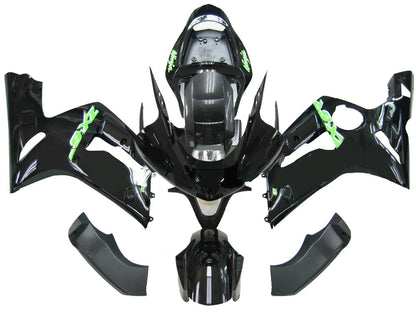 2003-2004 Fairings Kawasaki ZX6R 636 Black Green ZX6R  Generic