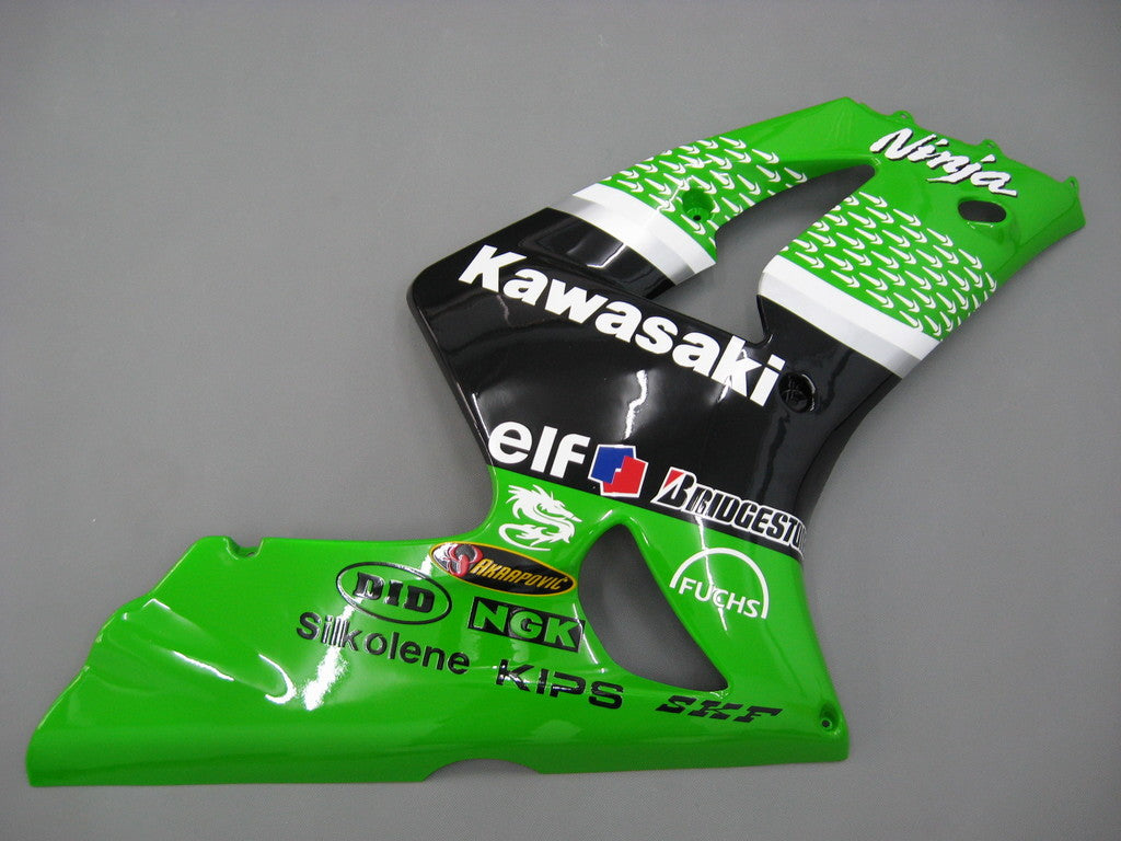 2003-2004 Fairings Kawasaki ZX6R 636 Green Black No.56 ELF  Generic