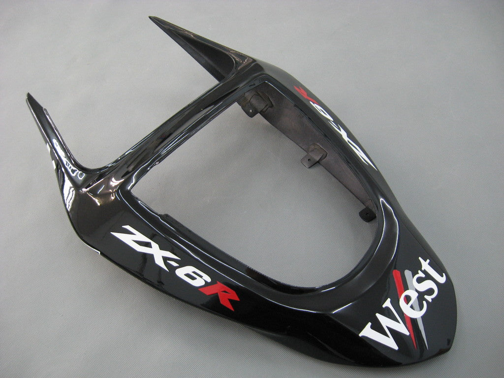 2003-2004 Fairings Kawasaki ZX6R 636 Black West Ninja  Generic