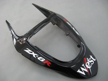 2003-2004 Fairings Kawasaki ZX6R 636 Black West Ninja  Generic