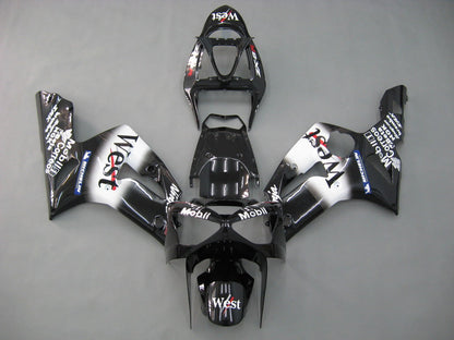 2003-2004 Fairings Kawasaki ZX6R 636 Black West Ninja  Generic