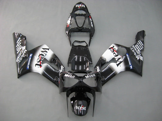 2003-2004 Fairings Kawasaki ZX6R 636 Black West Ninja  Generic
