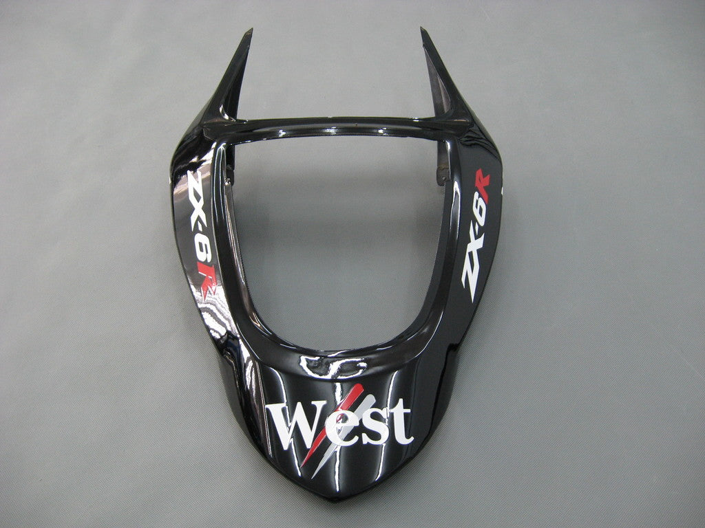2003-2004 Fairings Kawasaki ZX6R 636 Black West Ninja  Generic