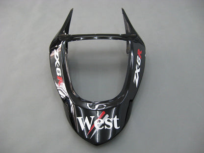 2003-2004 Fairings Kawasaki ZX6R 636 Black West Ninja  Generic
