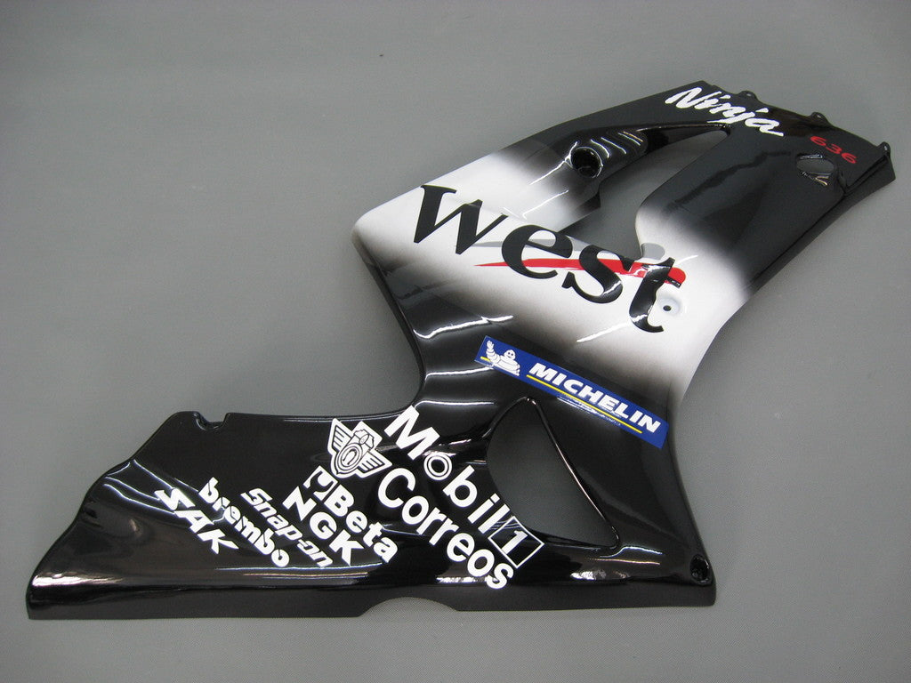 2003-2004 Fairings Kawasaki ZX6R 636 Black West Ninja  Generic