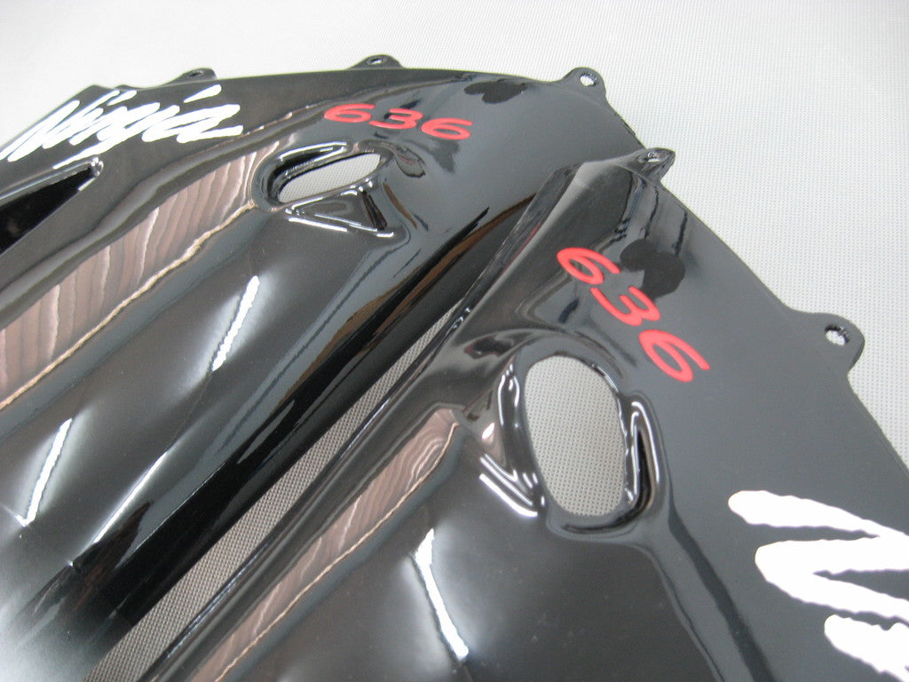 2003-2004 Fairings Kawasaki ZX6R 636 Black West Ninja  Generic