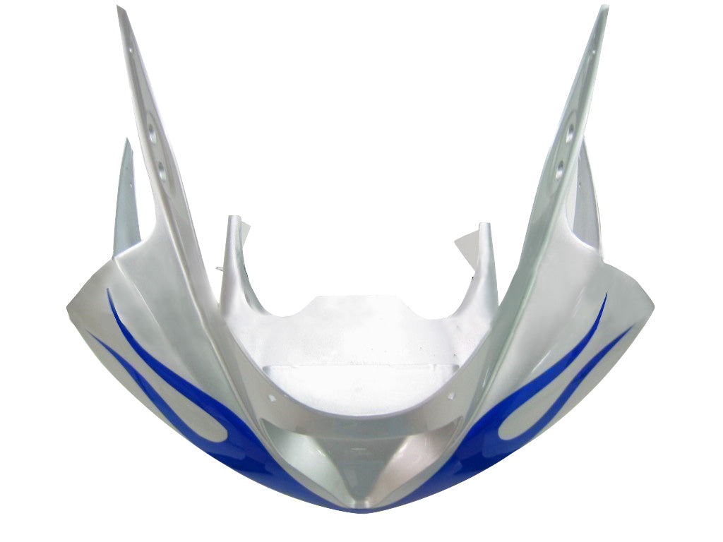 2003-2004 Fairings Kawasaki ZX6R 636 Silver & Blue Flame Ninja  Generic