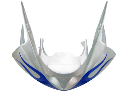 2003-2004 Fairings Kawasaki ZX6R 636 Silver & Blue Flame Ninja  Generic