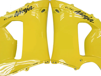 2005-2006 Fairings Kawasaki ZX6R 636 Yellow Black Ninja  Generic