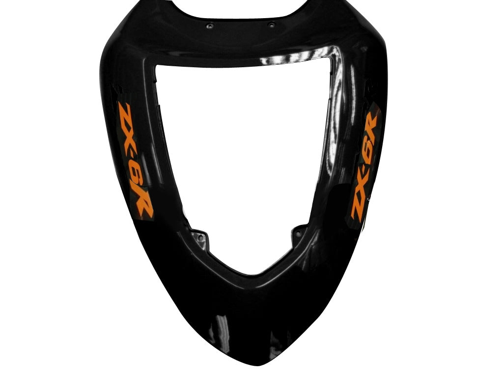 2005-2006 Fairings Kawasaki ZX6R 636 Orange Black elf Ninja  Generic