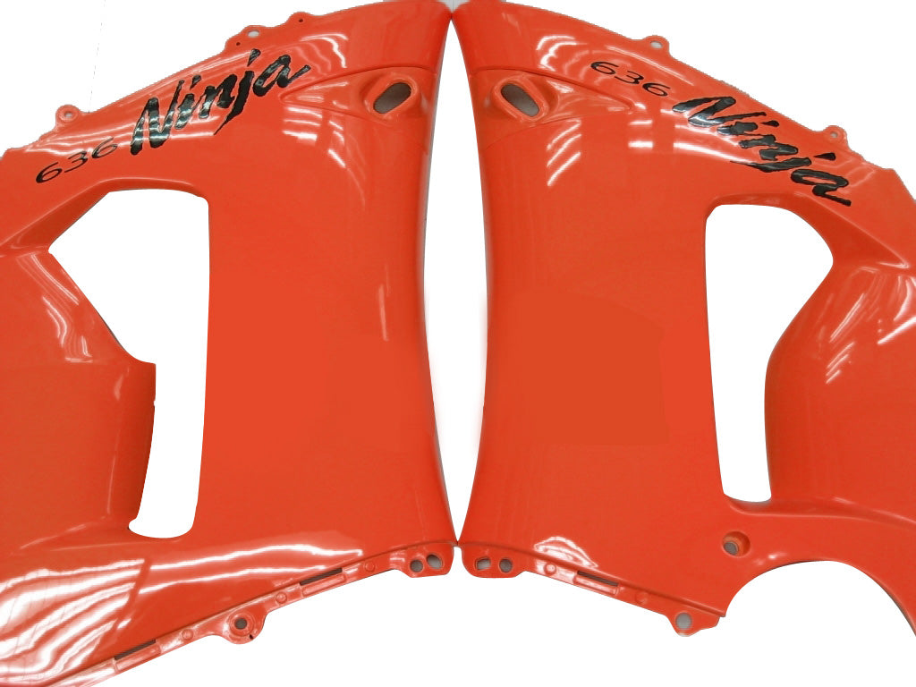 2005-2006 Fairings Kawasaki ZX6R 636 Orange Black elf Ninja  Generic
