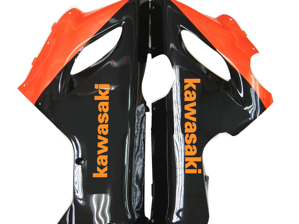 2005-2006 Fairings Kawasaki ZX6R 636 Orange Black elf Ninja  Generic